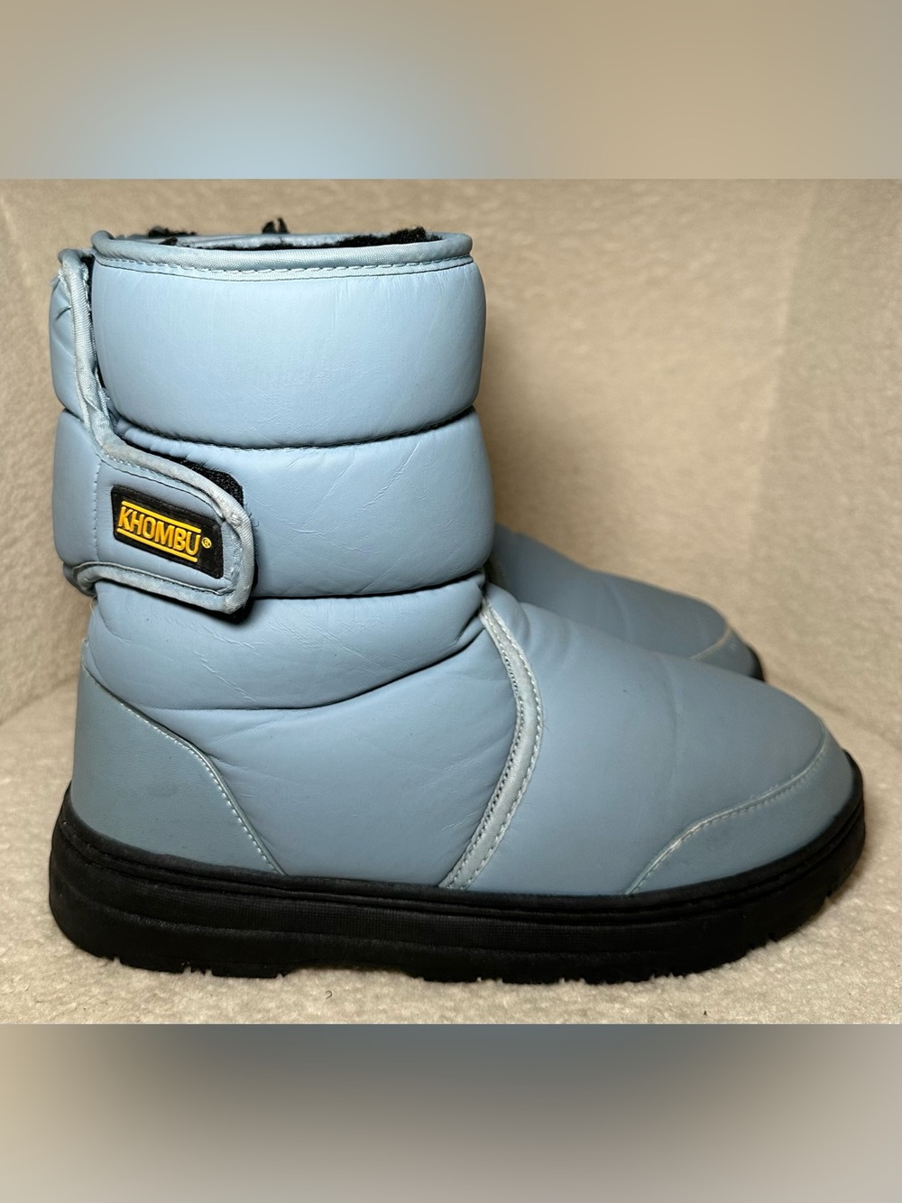 Khombu Traveler Winter Snow Boots Light Blue‎ Puffer Puffy Cozy Warm Thick 8